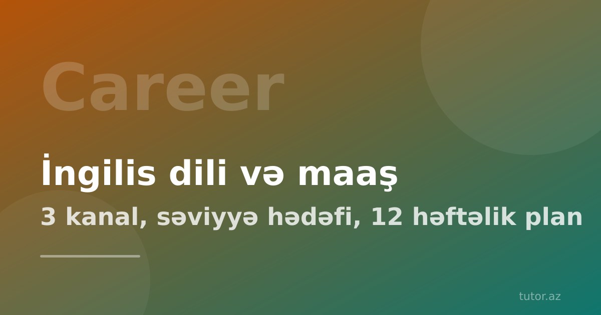 İngilis dili bilmək maaşa necə təsir edir? Real mexanizm və hədəf səviyyə