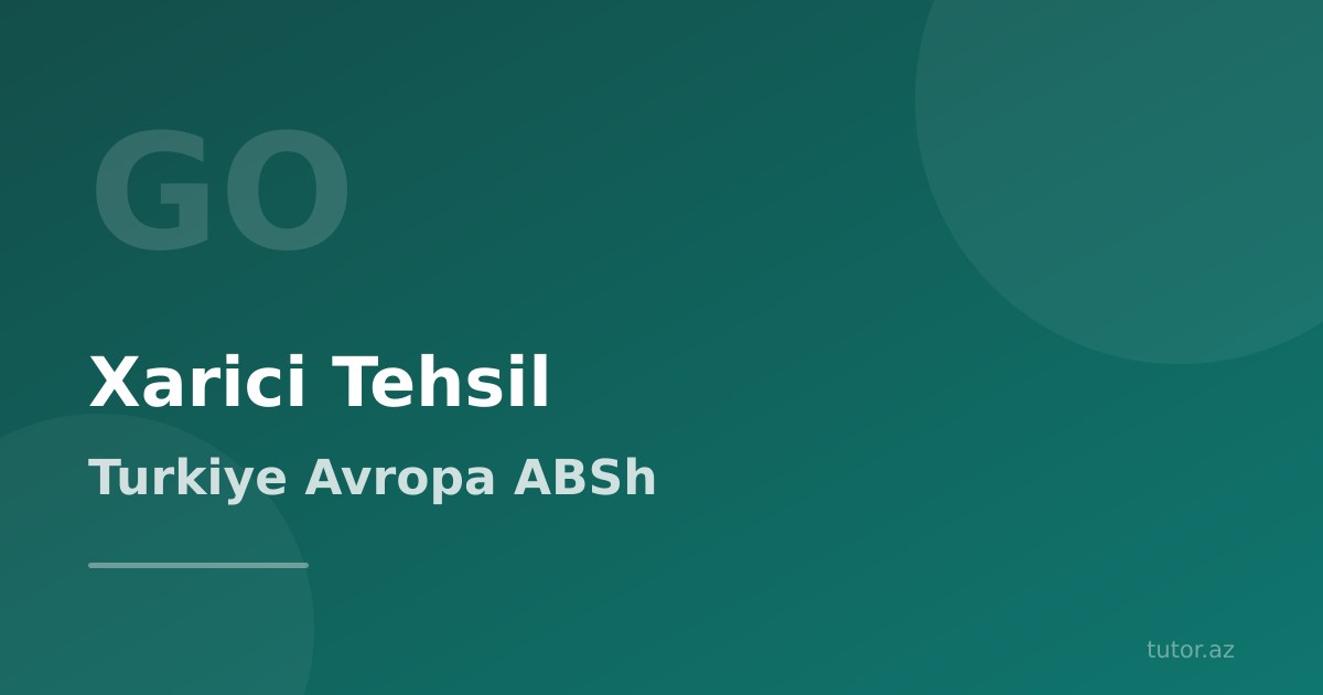 Xarici ölkədə təhsil: Türkiyə, Avropa, ABŞ — Azərbaycanlı üçün tam bələdçi