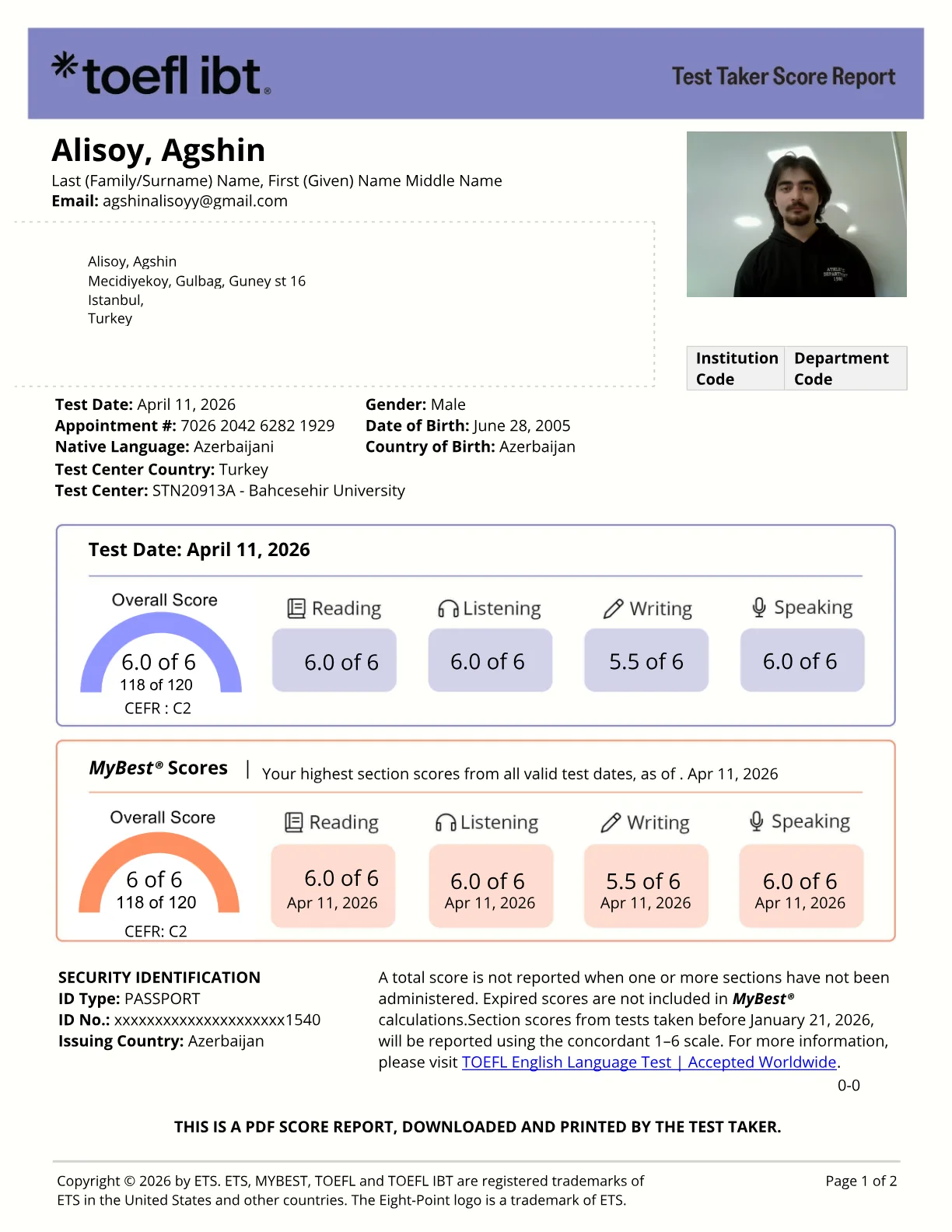 TOEFL sertifikatı
